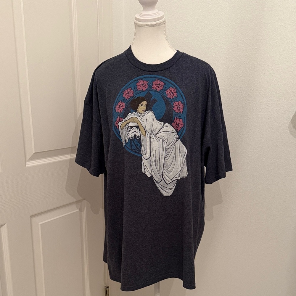Princess Leia Dark Heather Blue T-Shirt
